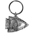 Arrowhead Indian Antiqued Keyring
